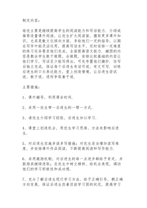 2022年初中生培优补差工作总结.docx