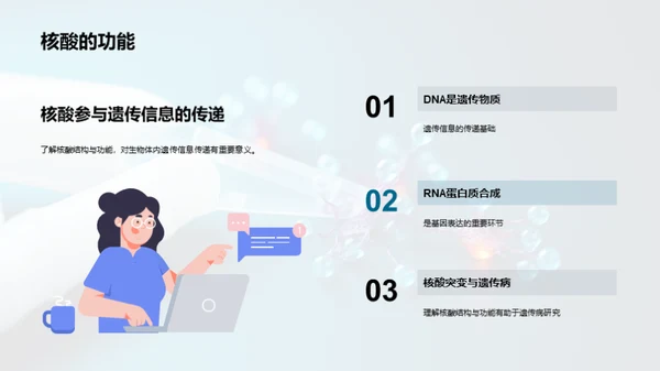 科技风生物医疗教学课件PPT模板