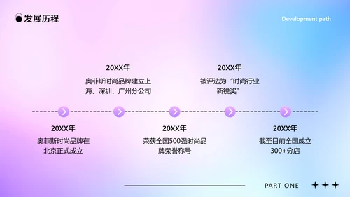 蓝紫色创意时尚渐变风品牌宣传推广