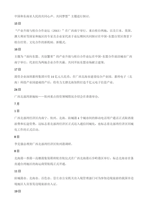 上半年广西北部湾经济区大事记.docx