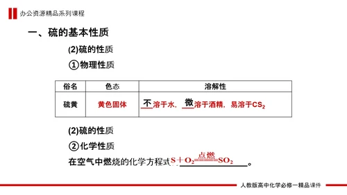 硫和氮的氧化物高中化学PPT课件