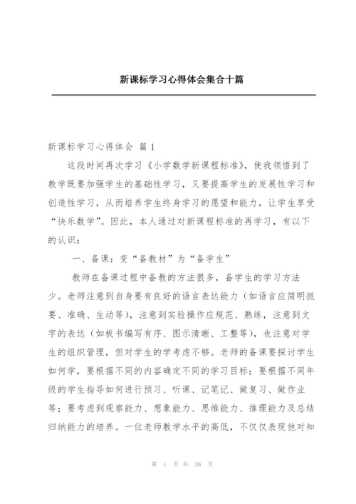 新课标学习心得体会集合十篇.docx