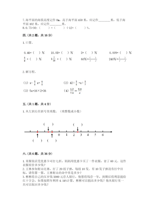 小升初数学综合模拟试卷带答案.docx