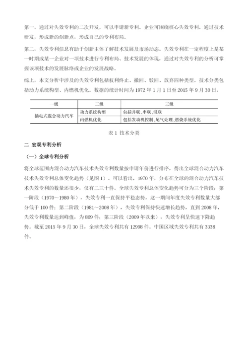 中国混合动力汽车技术失效专利分析.docx