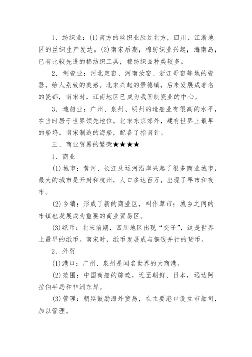 人教版七年级下册历史知识点归纳.docx