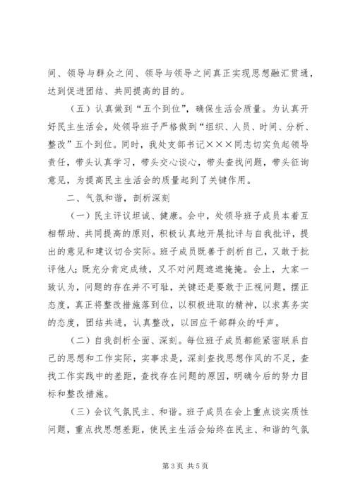 学院专题民主生活会、组织生活会综合情况报告 (2).docx