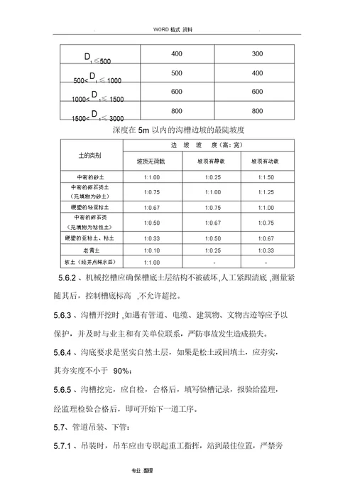 西门路以北给排水管线工程施工组织方案