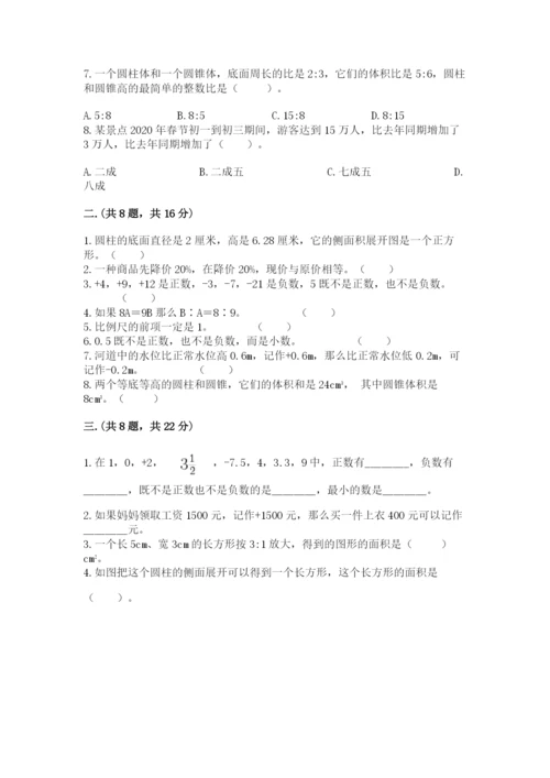 西师大版数学小升初模拟试卷精品（历年真题）.docx
