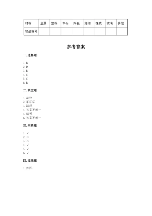 教科版二年级上册科学期末测试卷精品【预热题】.docx