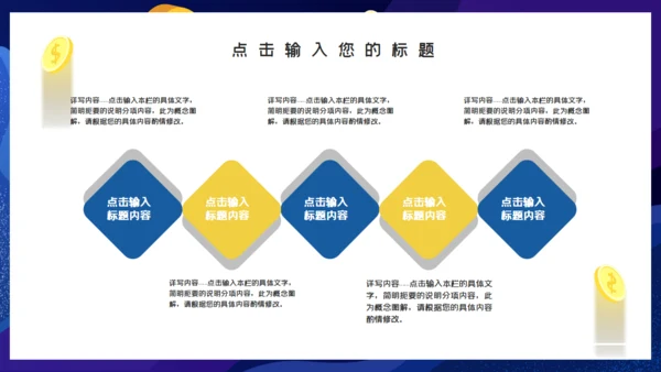 蓝色金融投资工作汇报通用PPT模板