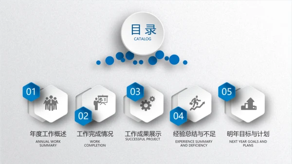 2020蓝色工作汇报述职年终总结PPT