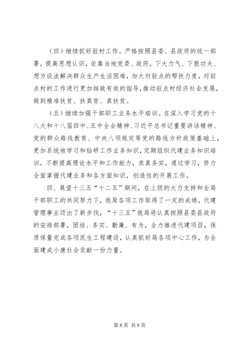 代建局年度工作总结及工作安排.docx