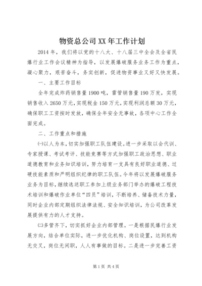 物资总公司XX年工作计划.docx