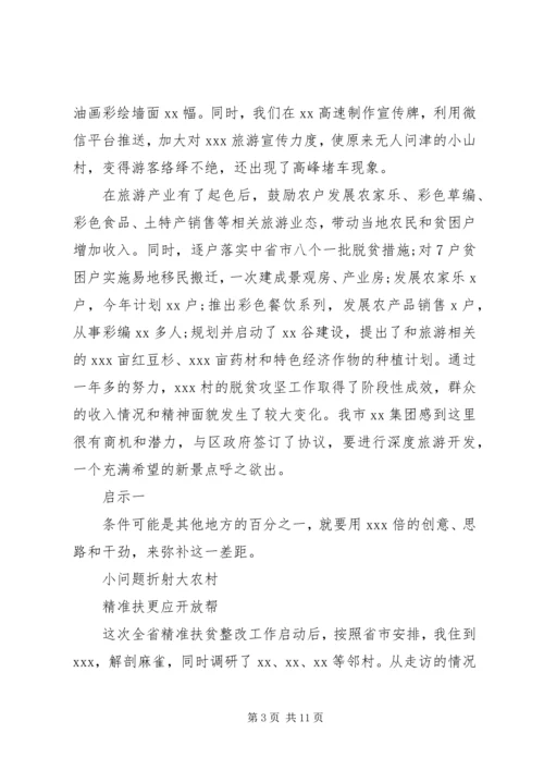 在XX村精准扶贫蹲点的调研报告范文.docx