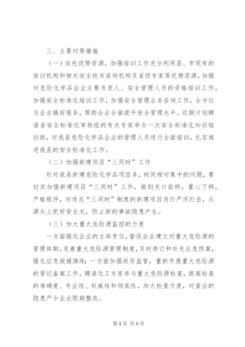 县危险化学品安全生产现状及监管对策调研报告.docx