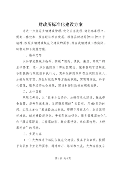 财政所标准化建设方案.docx