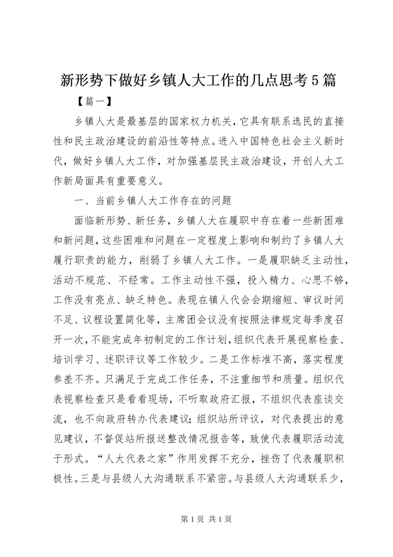 新形势下做好乡镇人大工作的几点思考5篇.docx