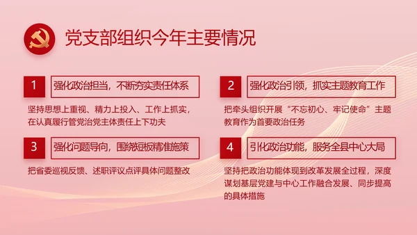 党建党支部年终工作总结汇报PPT党课