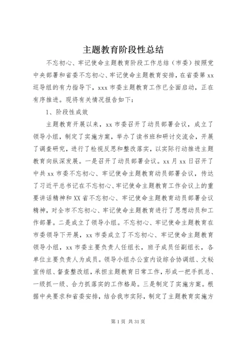 主题教育阶段性总结.docx