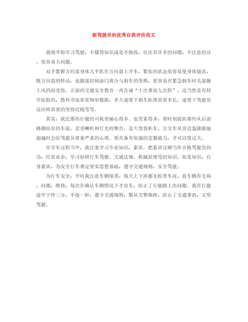 精编之新驾驶员的优秀自我评价范文.docx