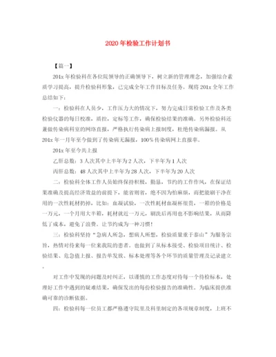 精编之年检验工作计划书.docx