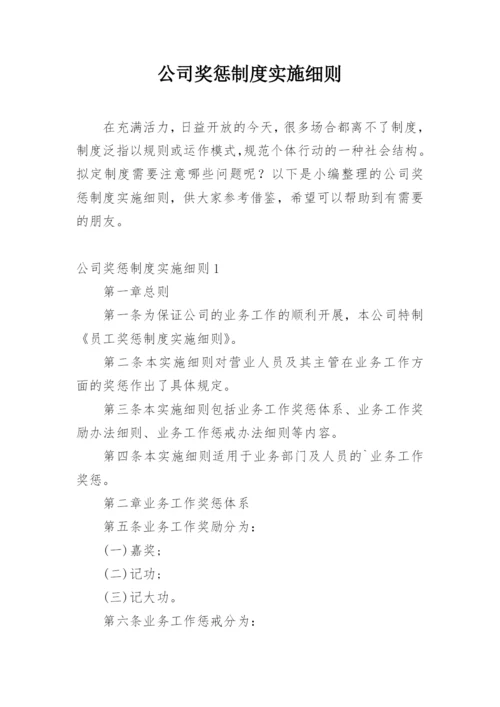 公司奖惩制度实施细则.docx