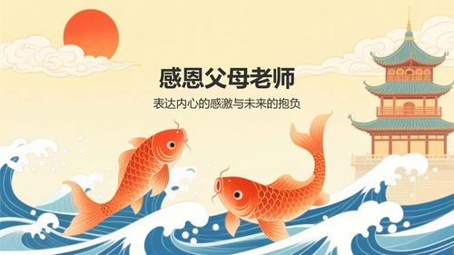 橙色复古风升学宴通用模板PPT模板