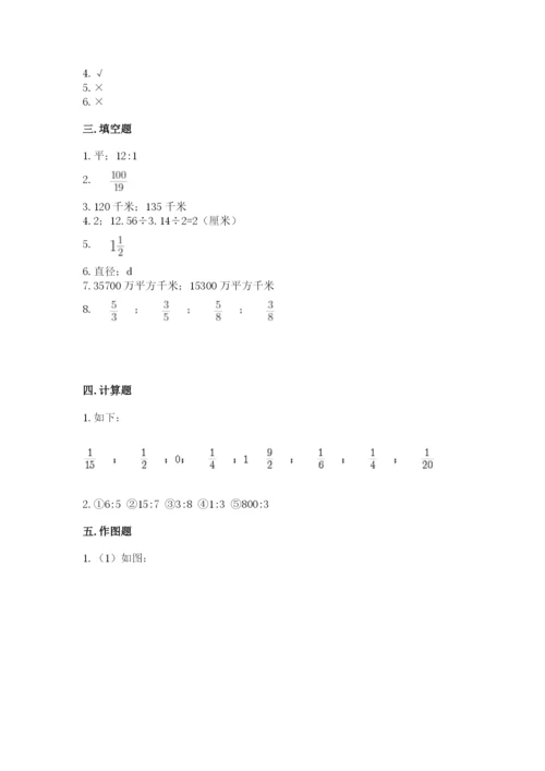 小学六年级上册数学期末测试卷含答案（预热题）.docx