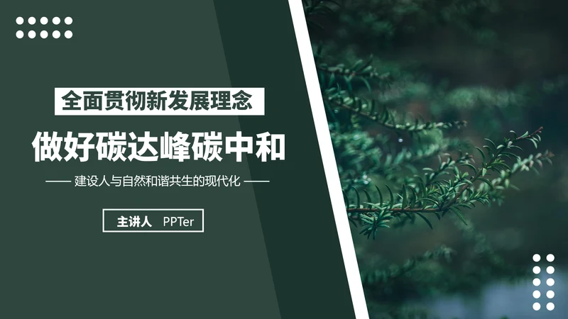 低碳经济碳达峰碳中和新理念PPT党课