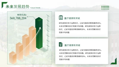 绿色学院风2项柱形关系图PPT单页