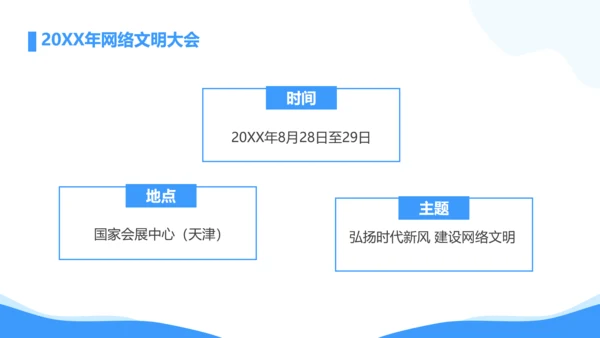 弘扬时代新风网络文明PPT模板