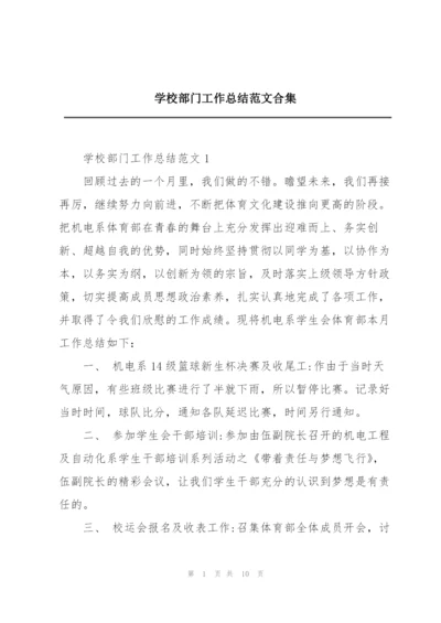 学校部门工作总结范文合集.docx