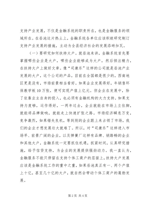 县委书记在全县金融工作座谈会上的讲话 (4).docx