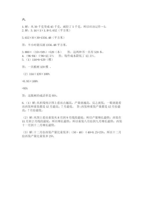 青岛版六年级数学下册期末测试题含答案（达标题）.docx