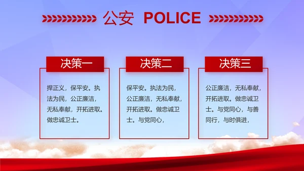 蓝色大气公安警察年终工作总结汇报PPT模板