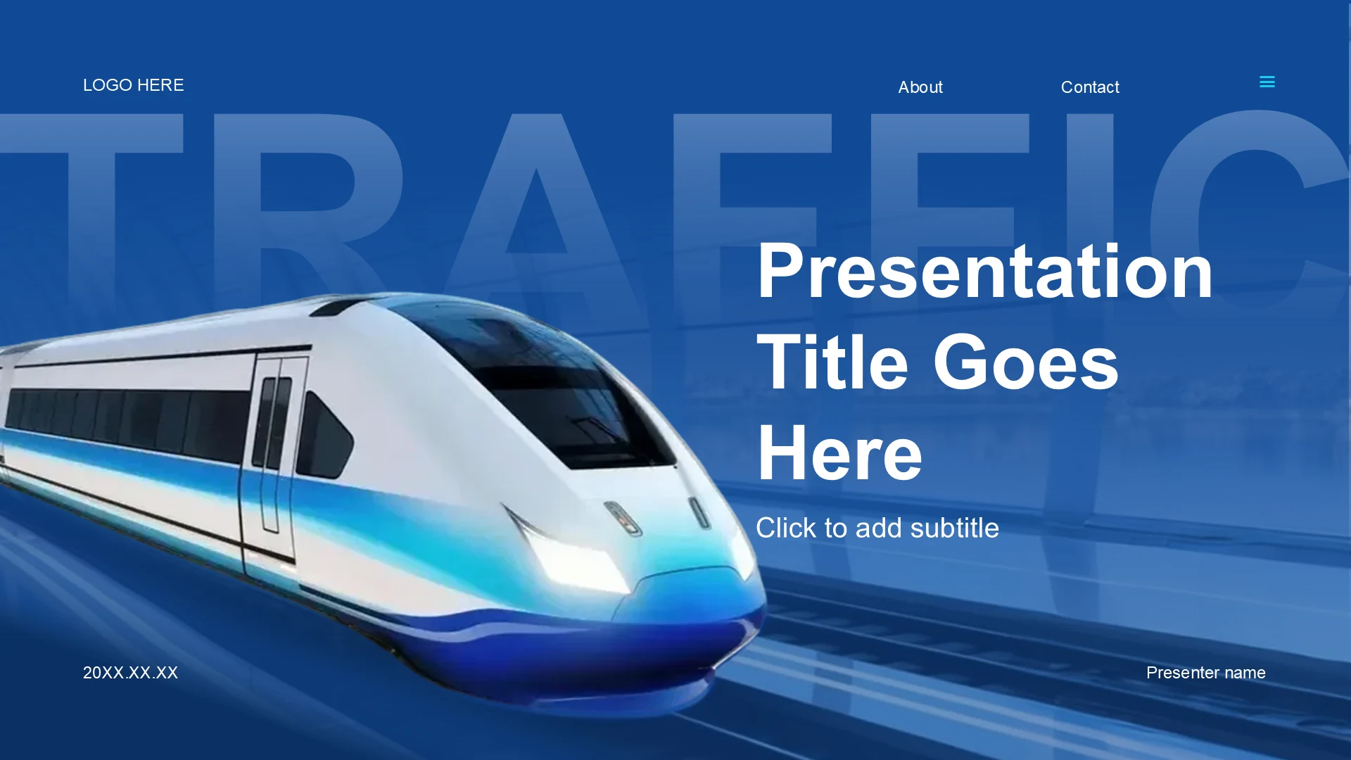 蓝色商务风交通运输商业计划书PPT主题