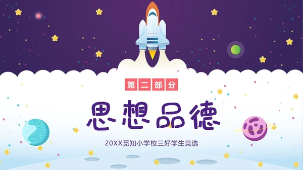 三好学生竞选中小学生三好学生竞选演讲PPT课件