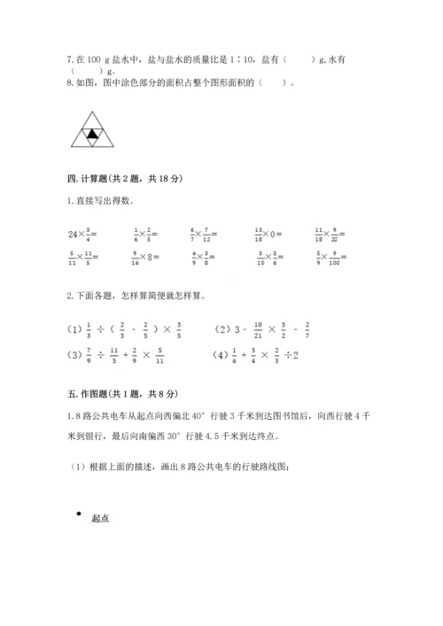 小学数学六年级上册期末试卷附参考答案【满分必刷】.docx