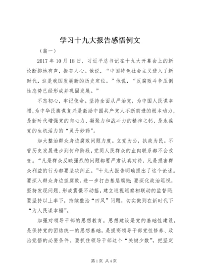 学习十九大报告感悟例文.docx