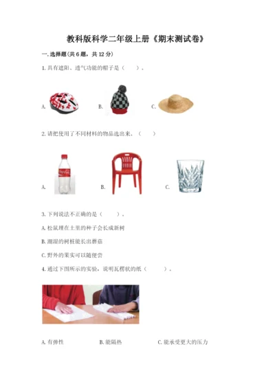 教科版科学二年级上册《期末测试卷》精品（有一套）.docx