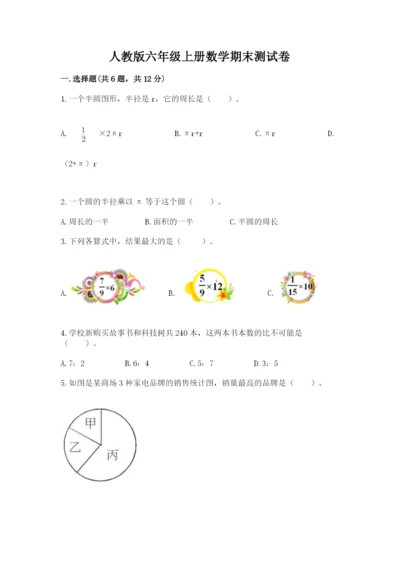 人教版六年级上册数学期末测试卷带答案（新）.docx