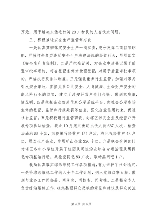 县工商行政管理局XX年度工作情况报告.docx