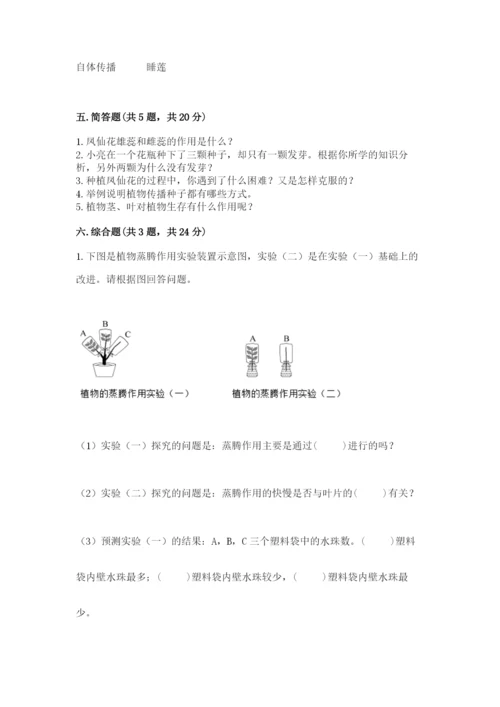 科学四年级下册第一单元植物的生长变化测试卷及完整答案【名校卷】.docx