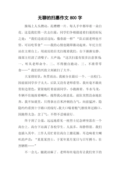 无聊的扫墓作文800字.docx