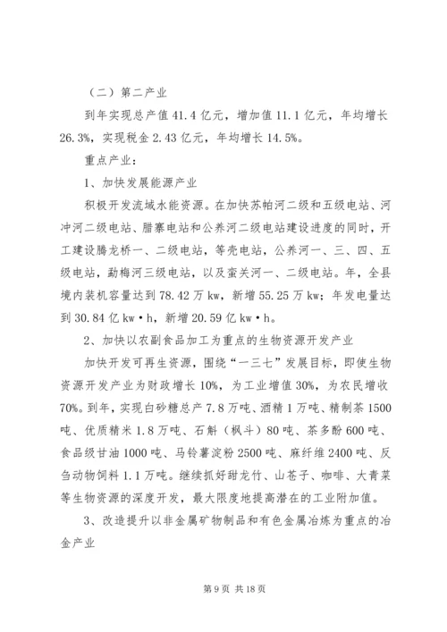 副县长报告国民经济发展讲话.docx