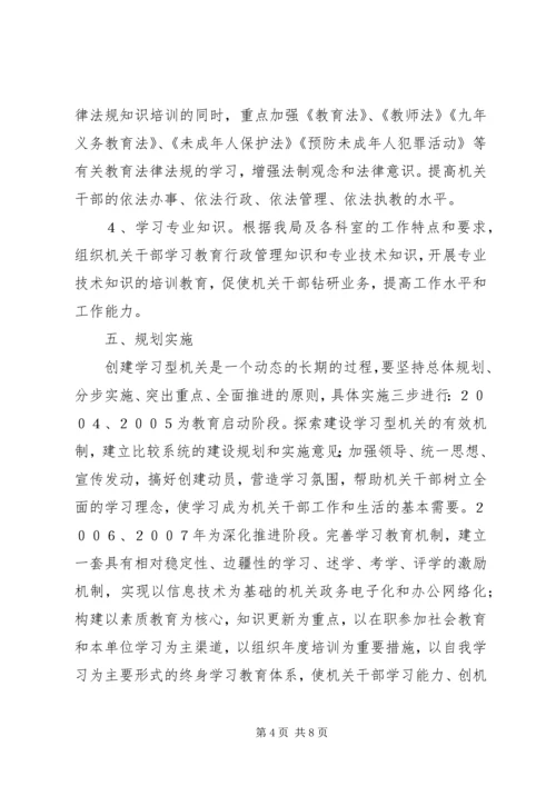 关于创建学习型机关的实施意见 (9).docx