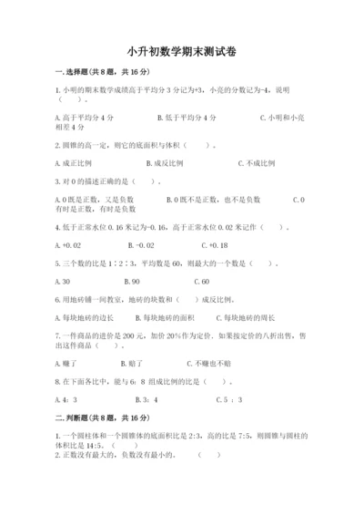 小升初数学期末测试卷（各地真题）.docx