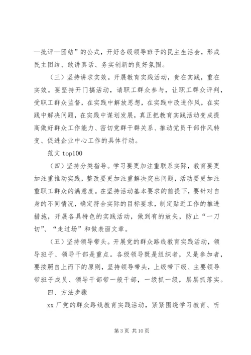 企业开展第二批党的群众路线教育实践活动实施方案.docx