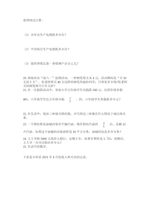 六年级小升初数学解决问题50道精品【a卷】.docx