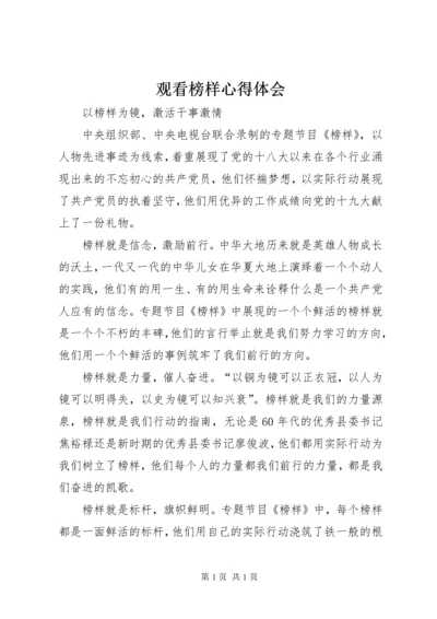 观看榜样心得体会 (3).docx